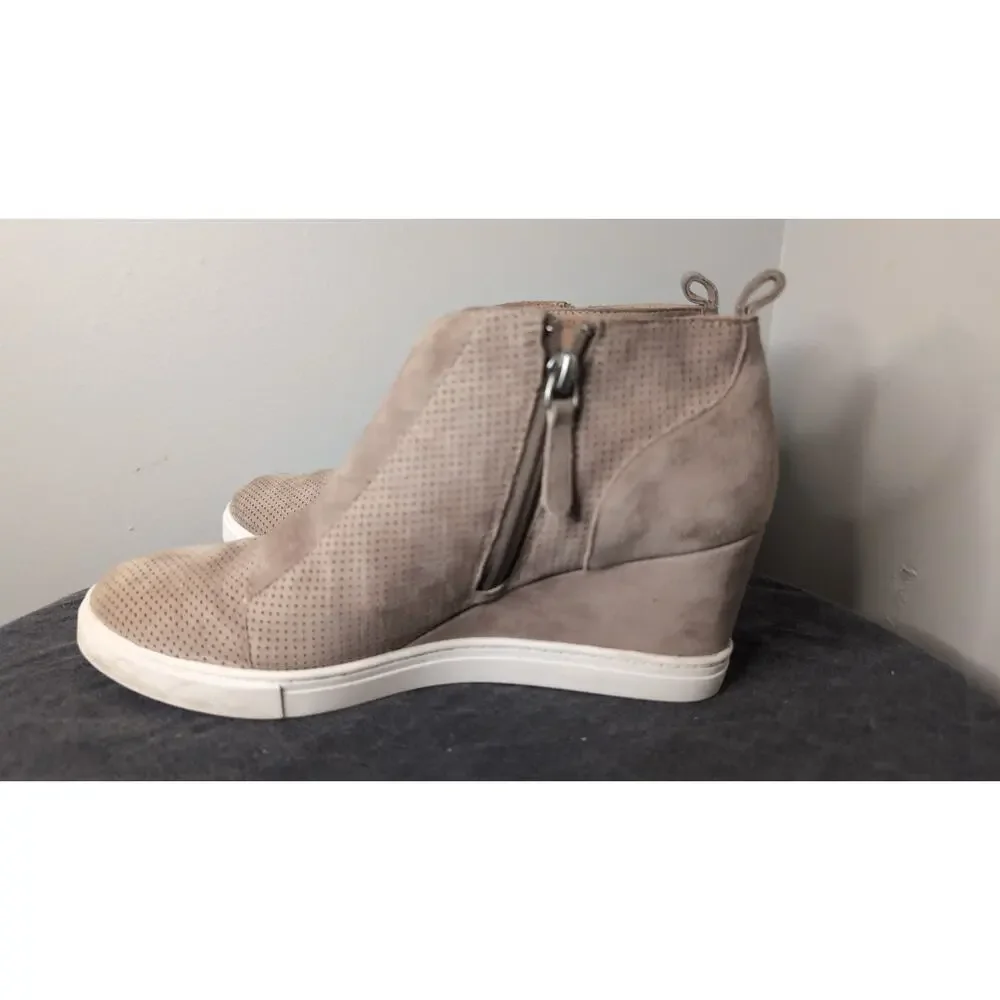 Linea Paolo Felicia Suede Wedge Sneaker Booties | Size 9